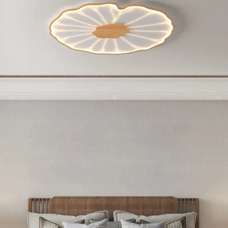 Flush Mount Ceiling Light with Adjustable Color Temperature – Lotus Leaf Design for Contemporary Home Decor