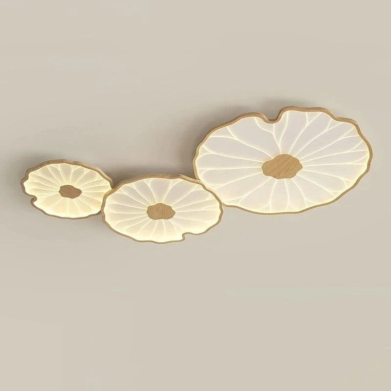 Flush Mount Ceiling Light with Adjustable Color Temperature – Lotus Leaf Design for Contemporary Home Decor