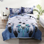 Majestic Wolf-Themed Comforter Set for Serene Spaces