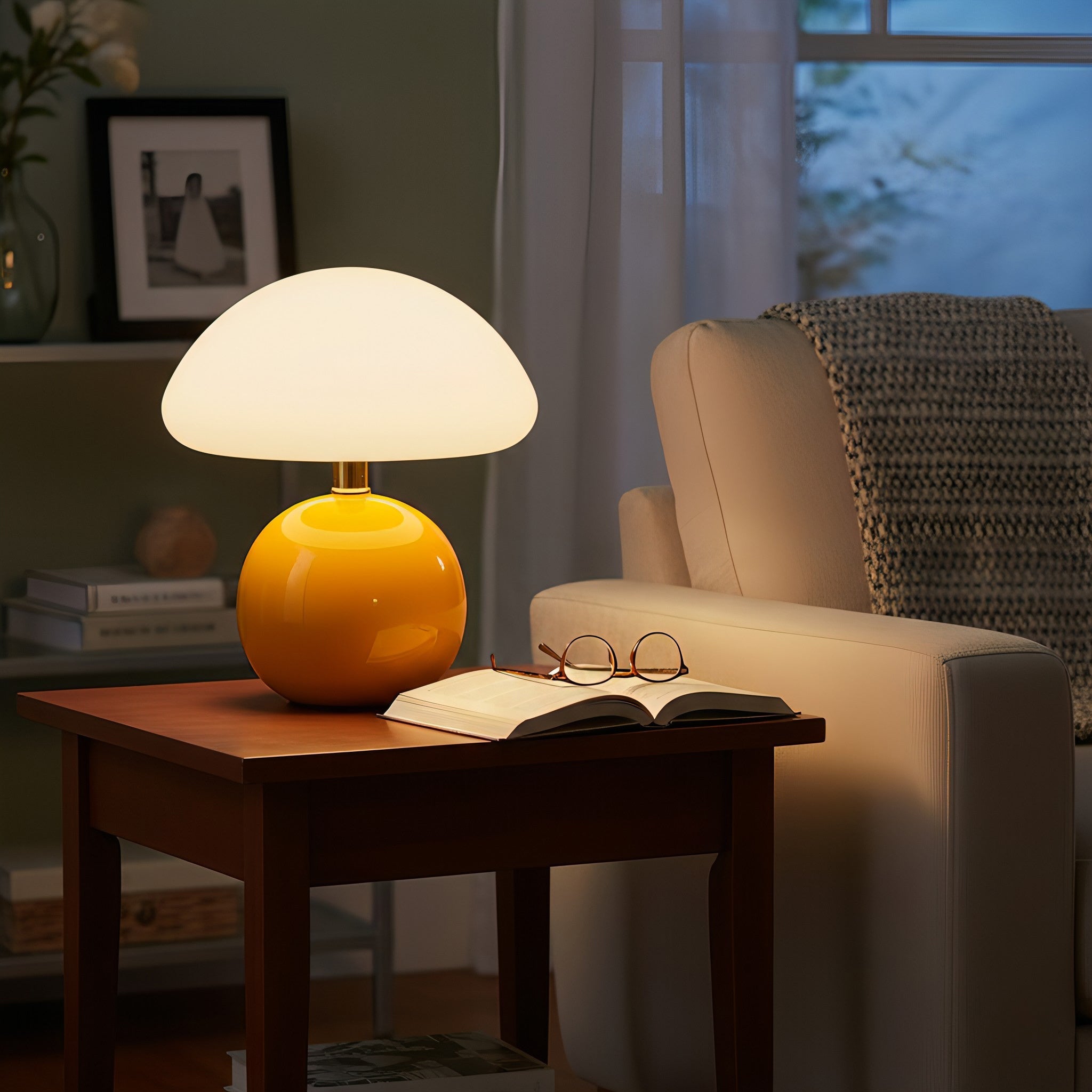 Modern Desk Lamp – Warm Ambient Light for Bedroom and Living Room Decor