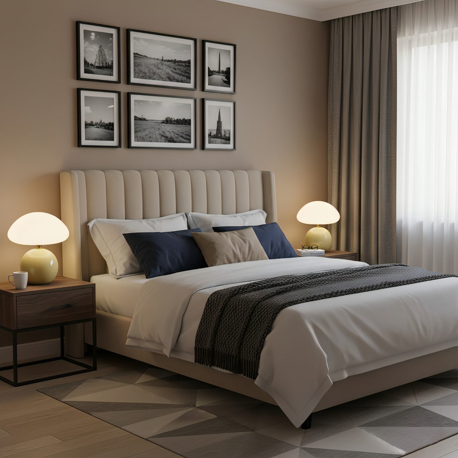 Modern Desk Lamp – Warm Ambient Light for Bedroom and Living Room Decor