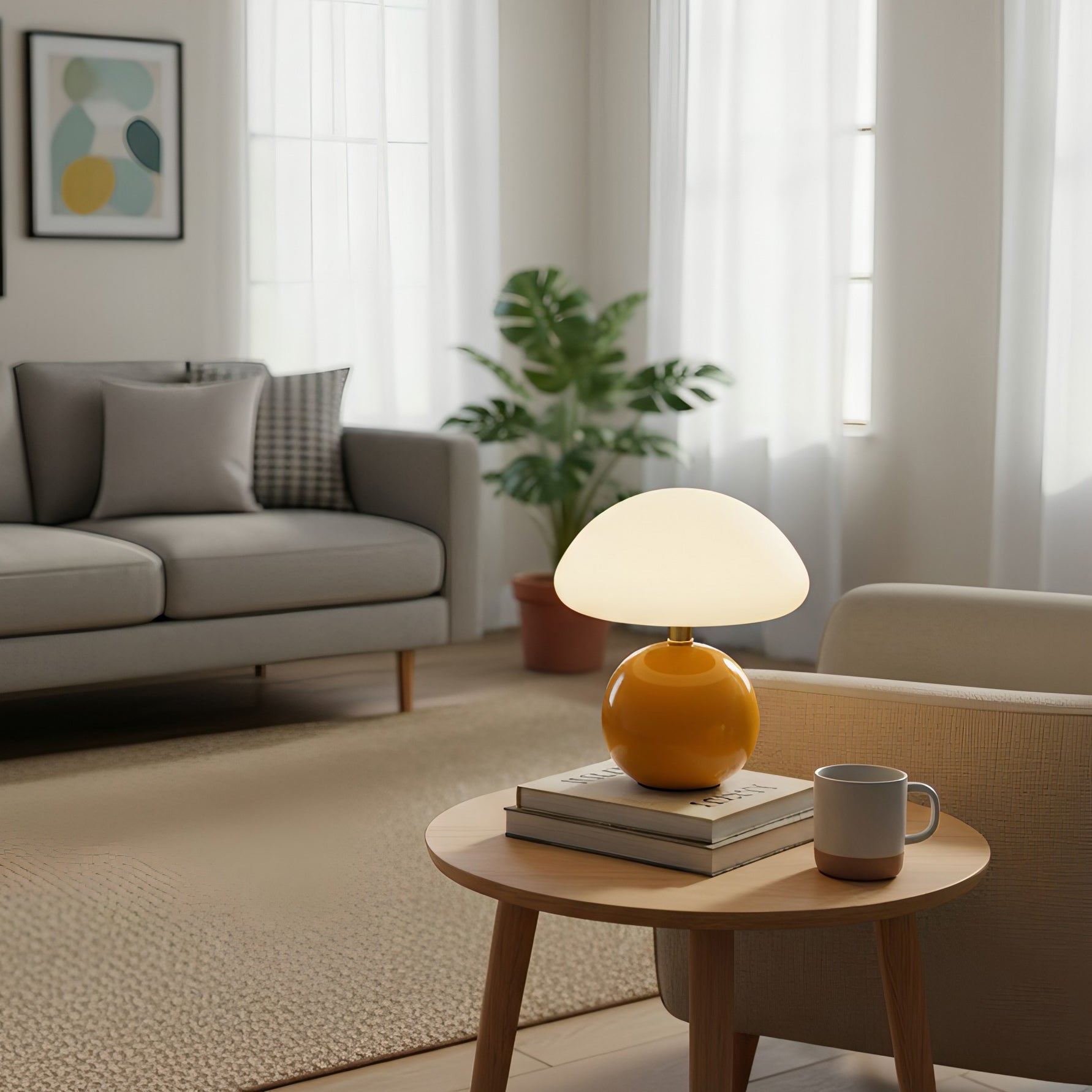 Modern Desk Lamp – Warm Ambient Light for Bedroom and Living Room Decor
