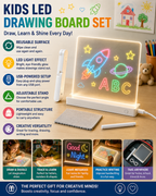 Light Up Writing Tablet for Kids - Reusable LED Drawing Board