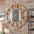 Large Decorative Wall Clock with Mirror Finish for Elegant Home Style