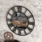 Large Decorative Wall Clock with Mirror Finish for Elegant Home Style