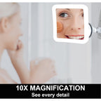 Lighted Makeup Mirror with 10X Magnification and LED Illumination