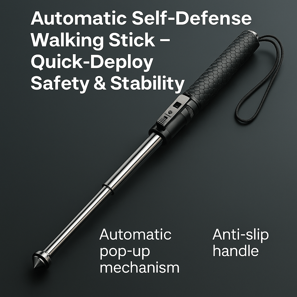 Automatic Walking Cane with Quick-Release Feature for Improved Support
