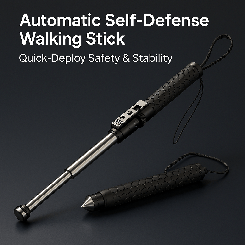 Automatic Walking Cane with Quick-Release Feature for Improved Support