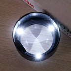 Illuminated Magnifying Glass with Adjustable Brightness for Close Reading