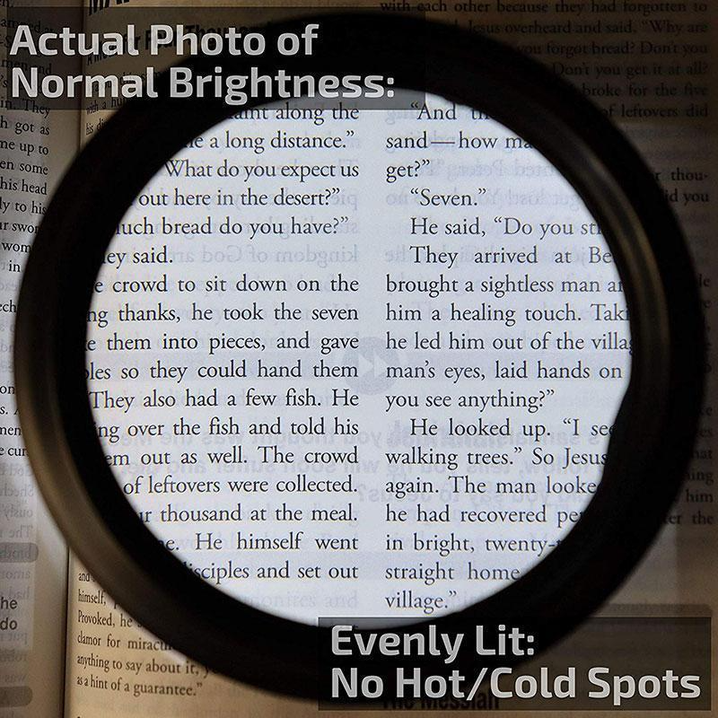 Illuminated Magnifying Glass with Adjustable Brightness for Close Reading