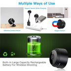 Compact Surveillance Camera with Night Vision and Magnetic Mount for Home Security