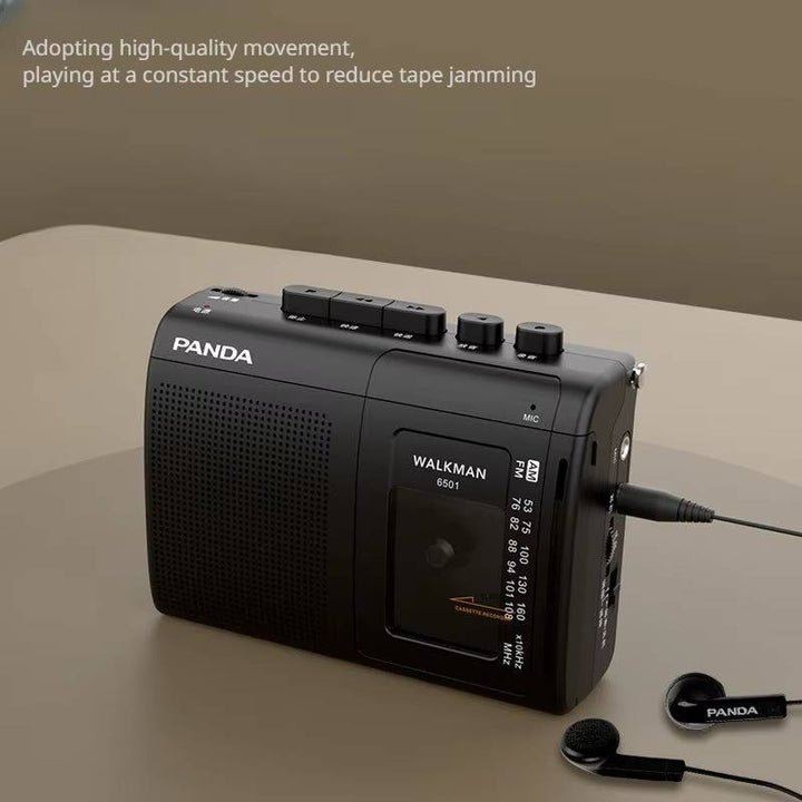 Compact Tape Recorder with Dual Power and Multiple Audio Modes