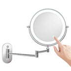 360° Rotating Shower Mirror with Adjustable LED Lighting for Shaving