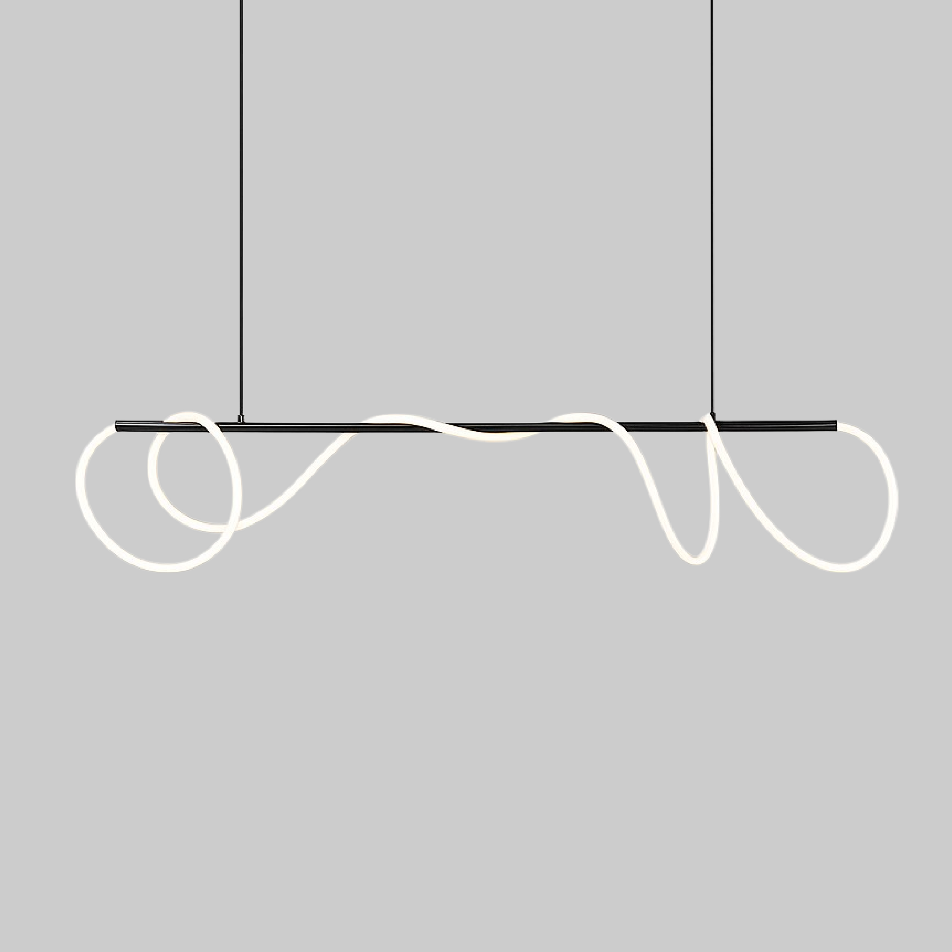 Pendant Light for Kitchen Island with Linear LED Design