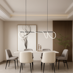 Pendant Light for Kitchen Island with Linear LED Design
