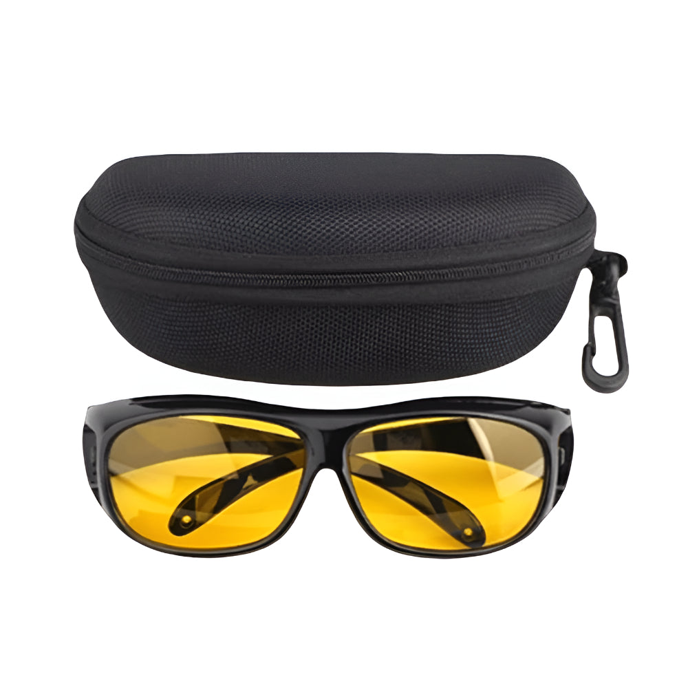 Protective Eyewear with Yellow Lens for Night Driving - Anti-Glare