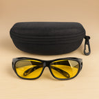 Protective Eyewear with Yellow Lens for Night Driving - Anti-Glare