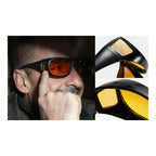 Protective Eyewear with Yellow Lens for Night Driving - Anti-Glare