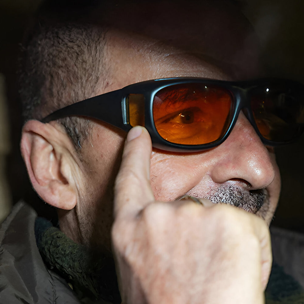 Protective Eyewear with Yellow Lens for Night Driving - Anti-Glare