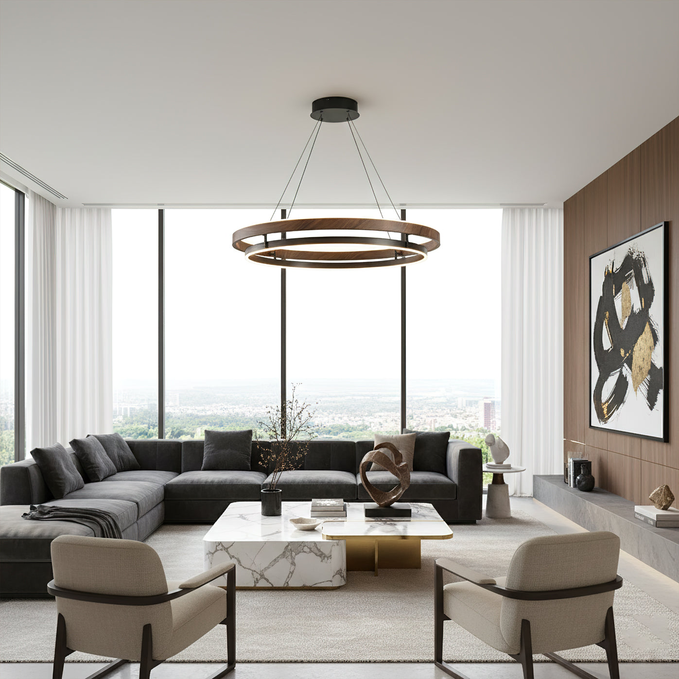 Modern Glass Chandelier | Stylish Elegant Lighting Fixture