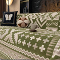 Ethnic Patterned Sofa Cover in Soft Chenille Fabric