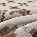 Ethnic Patterned Sofa Cover in Soft Chenille Fabric