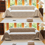Pet-Friendly Sofa Cover - Reversible Cotton and Microfiber Blend
