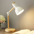 Adjustable Nordic Design Table Lamp - Iron and Wood for Desk or Nightstand