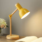 Adjustable Nordic Design Table Lamp - Iron and Wood for Desk or Nightstand