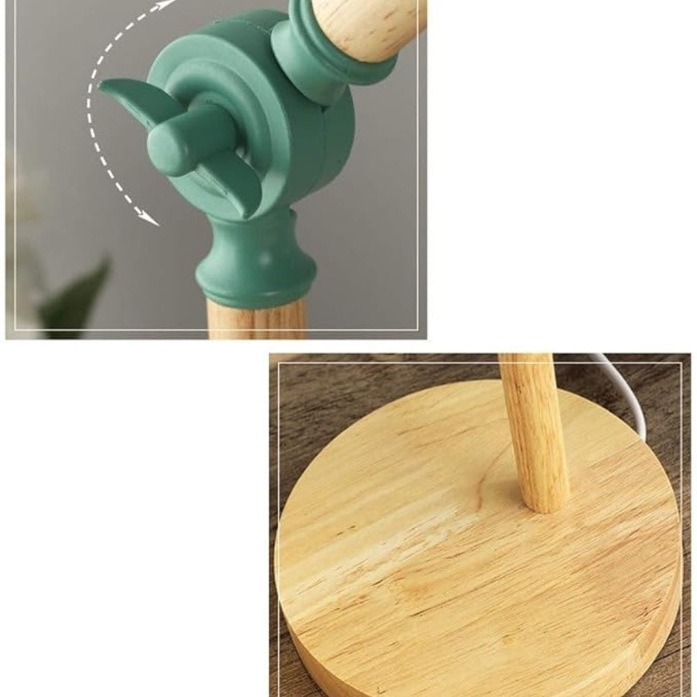 Adjustable Nordic Design Table Lamp - Iron and Wood for Desk or Nightstand