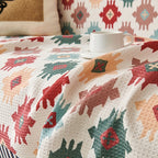 Geometric Boho Style Throw Blanket - Sturdy and Stylish Cover