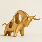 Bold Elegance Resin Bull Figurine