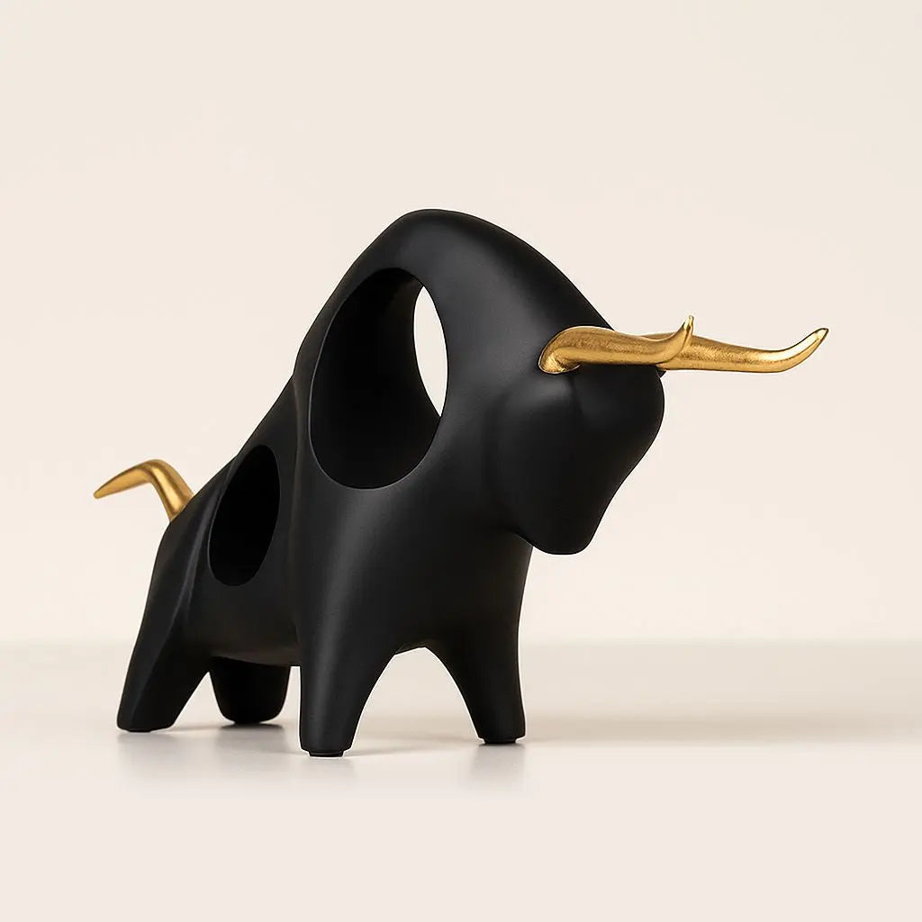 Bold Elegance Resin Bull Figurine