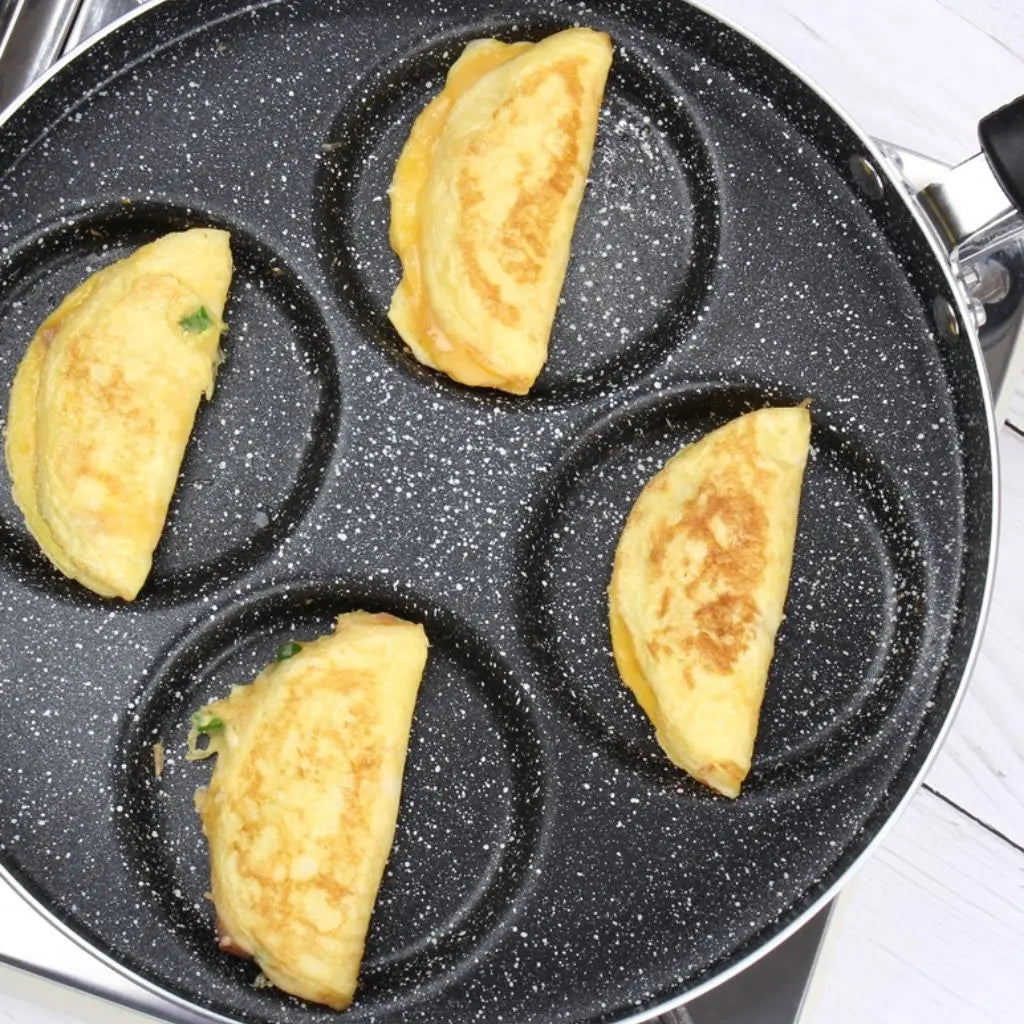 Versatile Nonstick Breakfast Griddle with Four Cups
