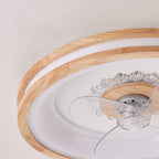 Ceiling Fan with Three Blades and LED Light Ring – Flush Mount Design