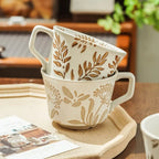 Charming Hand-Painted Nordic Style Ceramic Coffee Cup