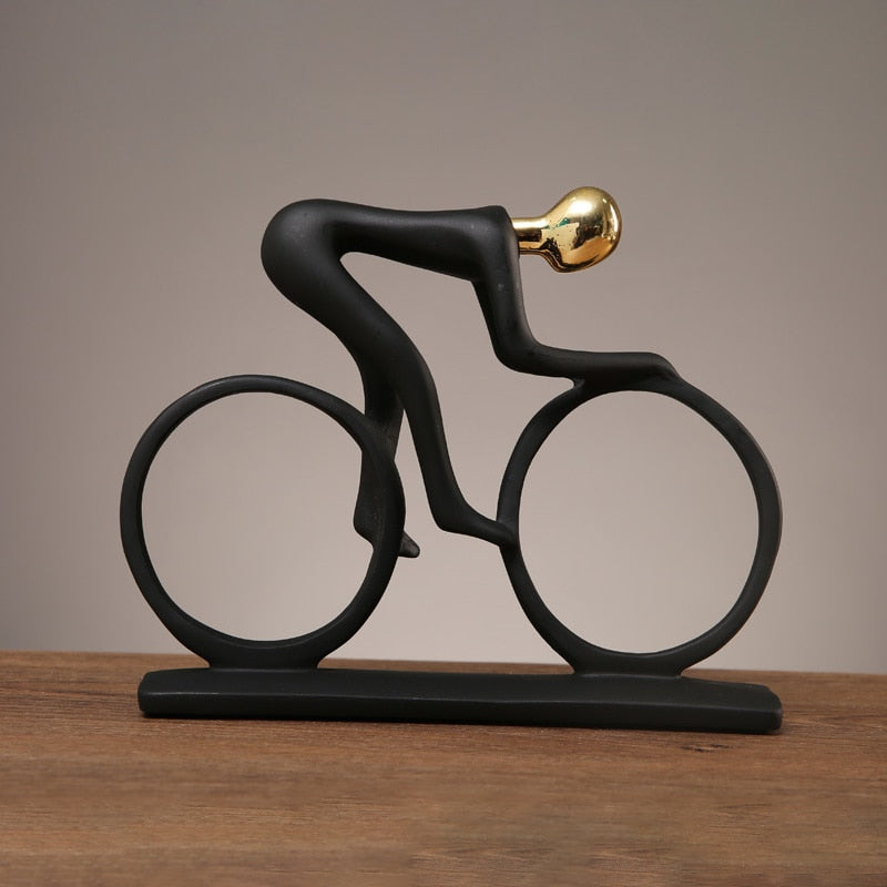 Contemporary Cyclist Art Piece – Decorative Accent for Home