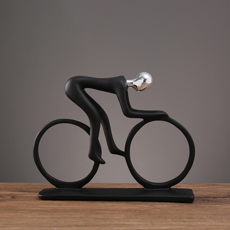 Contemporary Cyclist Art Piece – Decorative Accent for Home