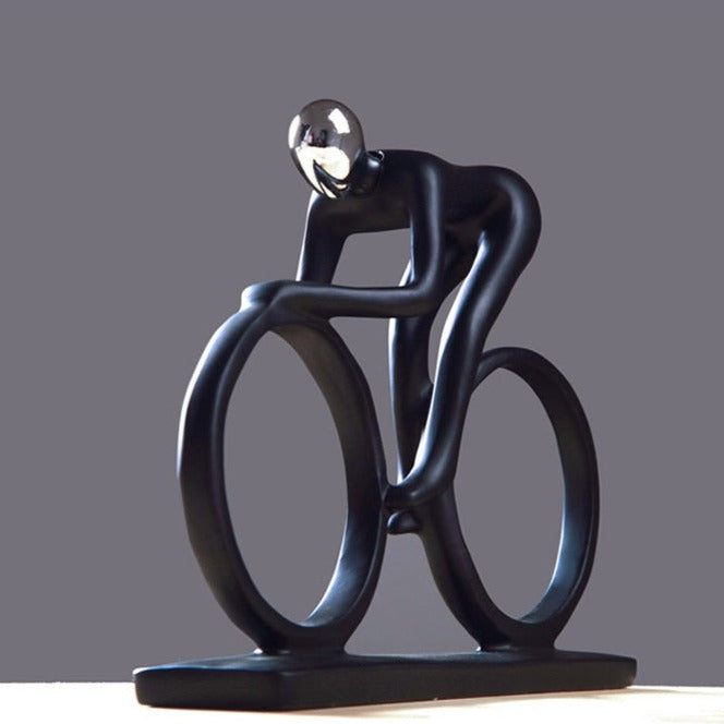Contemporary Cyclist Art Piece – Decorative Accent for Home