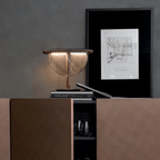 Elegant Amber Glow Table Lamp for Modern Living Spaces