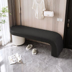 Entryway Seating Bench | Solid Wood Frame | Cat-Scratch Leather