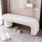 Entryway Seating Bench | Solid Wood Frame | Cat-Scratch Leather