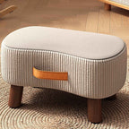 Portable Ottoman Footstool with Solid Wood Frame and Tech Fabric – Versatile Home Accessory for Living Room and Bedroom