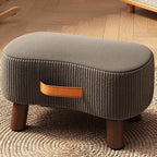Portable Ottoman Footstool with Solid Wood Frame and Tech Fabric – Versatile Home Accessory for Living Room and Bedroom