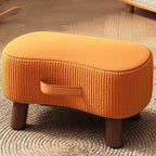 Portable Ottoman Footstool with Solid Wood Frame and Tech Fabric – Versatile Home Accessory for Living Room and Bedroom
