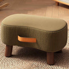 Portable Ottoman Footstool with Solid Wood Frame and Tech Fabric – Versatile Home Accessory for Living Room and Bedroom