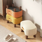 Portable Ottoman Footstool with Solid Wood Frame and Tech Fabric – Versatile Home Accessory for Living Room and Bedroom