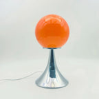 Elegant Glass Globe Lamp with Modern Metal Base