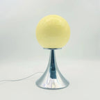 Elegant Glass Globe Lamp with Modern Metal Base