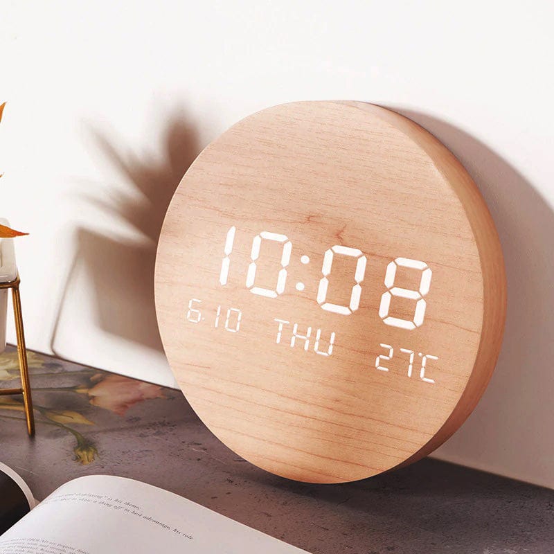 Nordic Timekeeper Wall Clock – Sleek Design, Digital Readout, Rechargeable & Portable